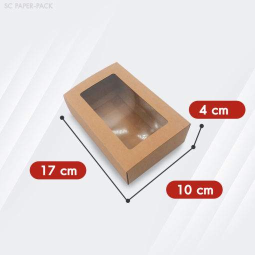 กล่องคราฟท์ ฝาสไลด์ มีหน้าต่าง (เเพ็ค12ใบ) - Image 4