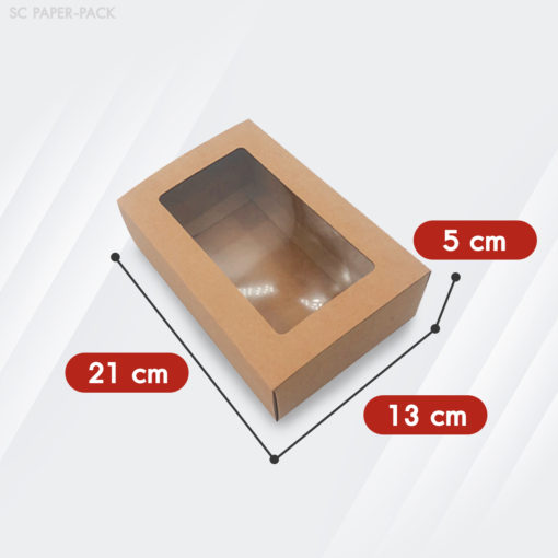 กล่องคราฟท์ ฝาสไลด์ มีหน้าต่าง (เเพ็ค12ใบ) - Image 5