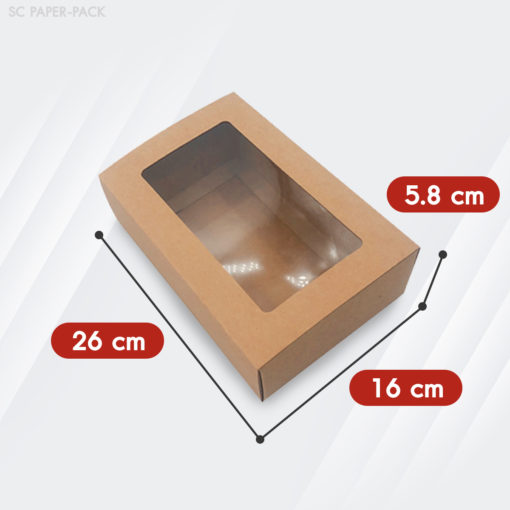 กล่องคราฟท์ ฝาสไลด์ มีหน้าต่าง (เเพ็ค12ใบ) - Image 6