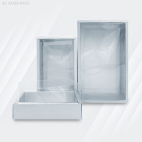 กล่องเมทัลลิค ฝาครอบพลาสติก สีทอง-สีเงิน (เเพ็ค12ใบ) - Image 4
