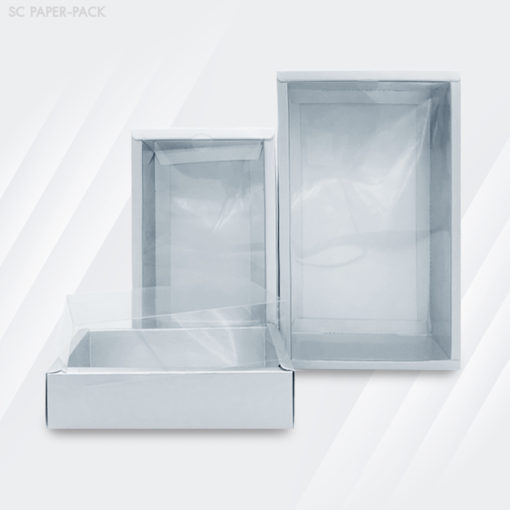 กล่องเมทัลลิค ฝาครอบพลาสติก สีทอง-สีเงิน (เเพ็ค12ใบ) - Image 4