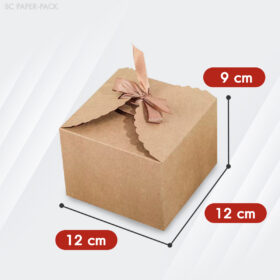กล่องคราฟท์ ฝาชนผูกโบว์ (แพ็ค 12) - Image 2