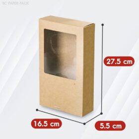 กล่องคราฟท์มีหน้าต่าง ฝาลิ้นซ้าย-ขวา (แพ็ค 12) - Image 4