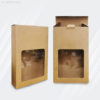 กล่องคราฟท์มีหน้าต่าง ฝาลิ้นซ้าย-ขวา (แพ็ค 12)