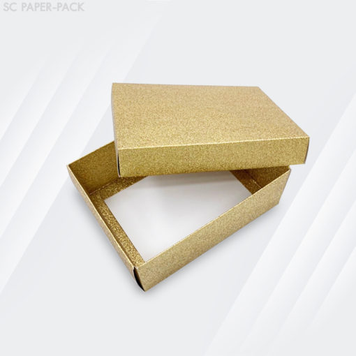 กล่องคราฟท์ กากเพชร สีเงิน-ทอง (แพ็ค 12ใบ) - Image 4