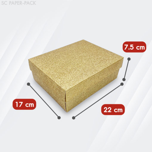 กล่องคราฟท์ กากเพชร สีเงิน-ทอง (แพ็ค 12ใบ) - Image 9