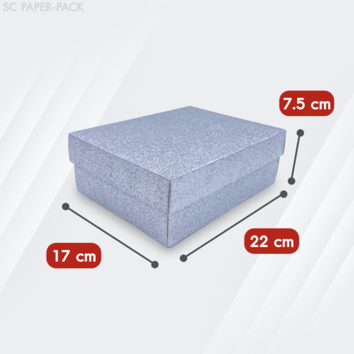 กล่องคราฟท์ กากเพชร สีเงิน-ทอง (แพ็ค 12ใบ) - Image 12