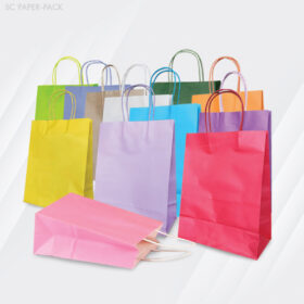 ถุงกระดาษสี ถุงกระดาษคราฟท์ (แพ็ค 12)
