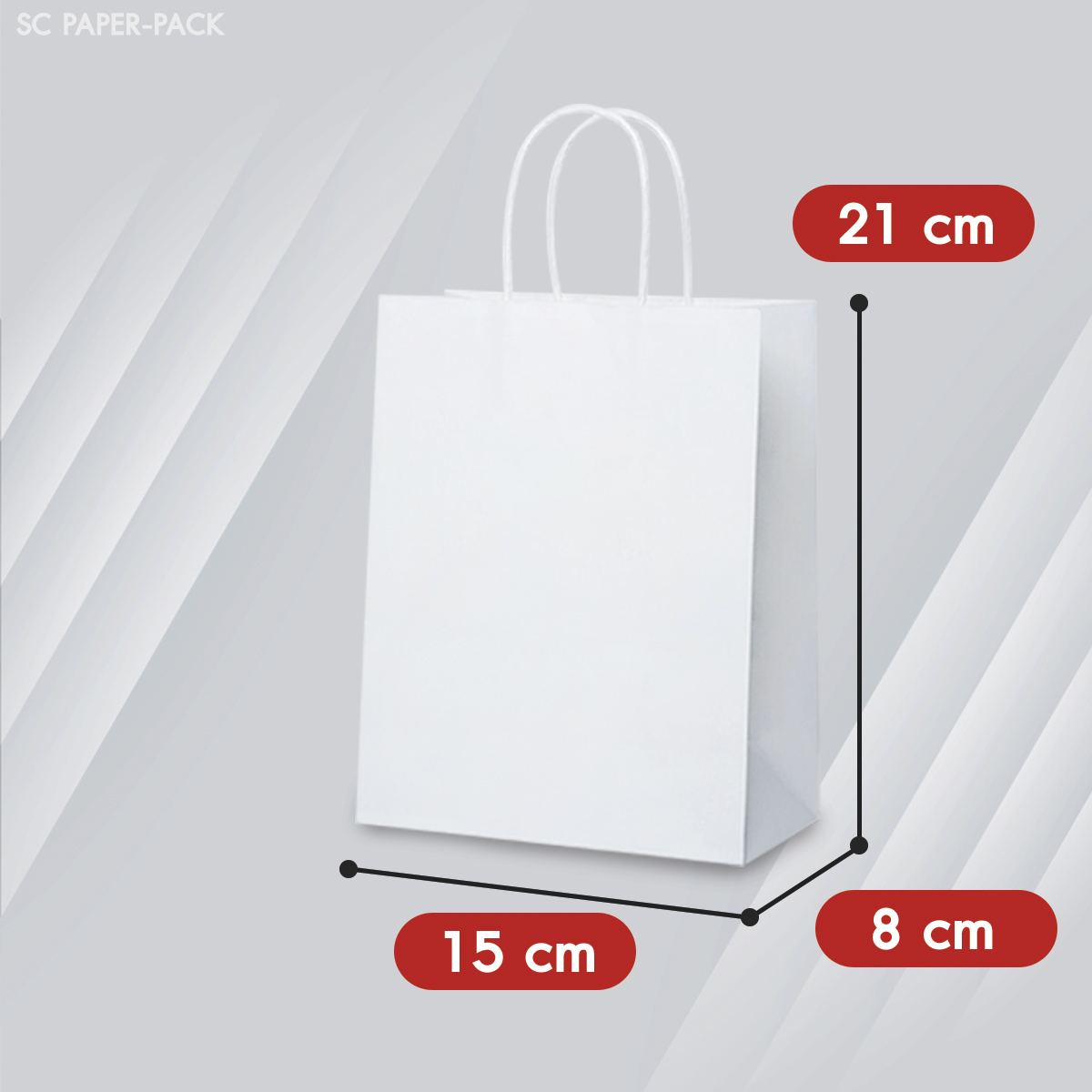 ถุงกระดาษสี ถุงกระดาษคราฟท์ (แพ็ค 12) - Image 7