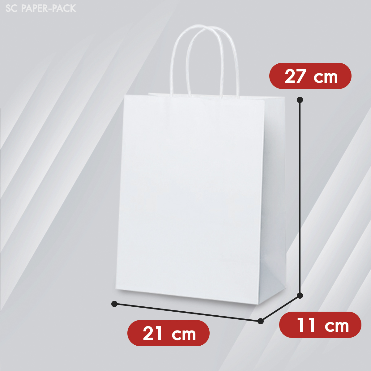 ถุงกระดาษสี ถุงกระดาษคราฟท์ (แพ็ค 12) - Image 8