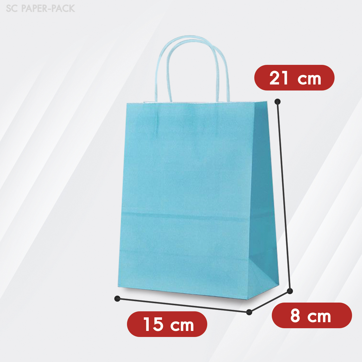 ถุงกระดาษสี ถุงกระดาษคราฟท์ (แพ็ค 12) - Image 28