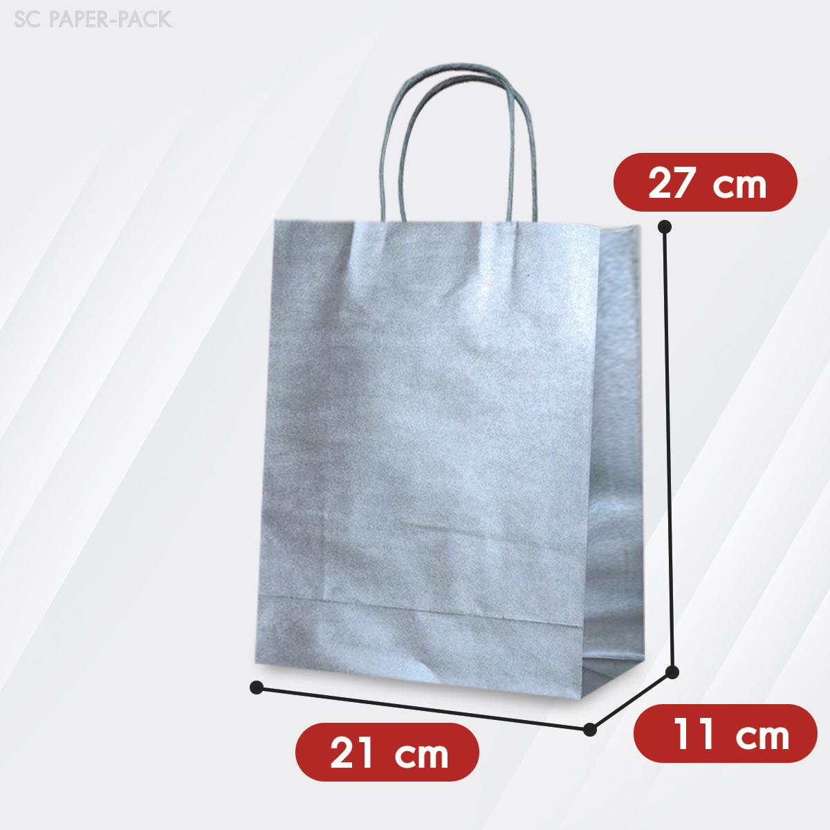 ถุงกระดาษสี ถุงกระดาษคราฟท์ (แพ็ค 12) - Image 32