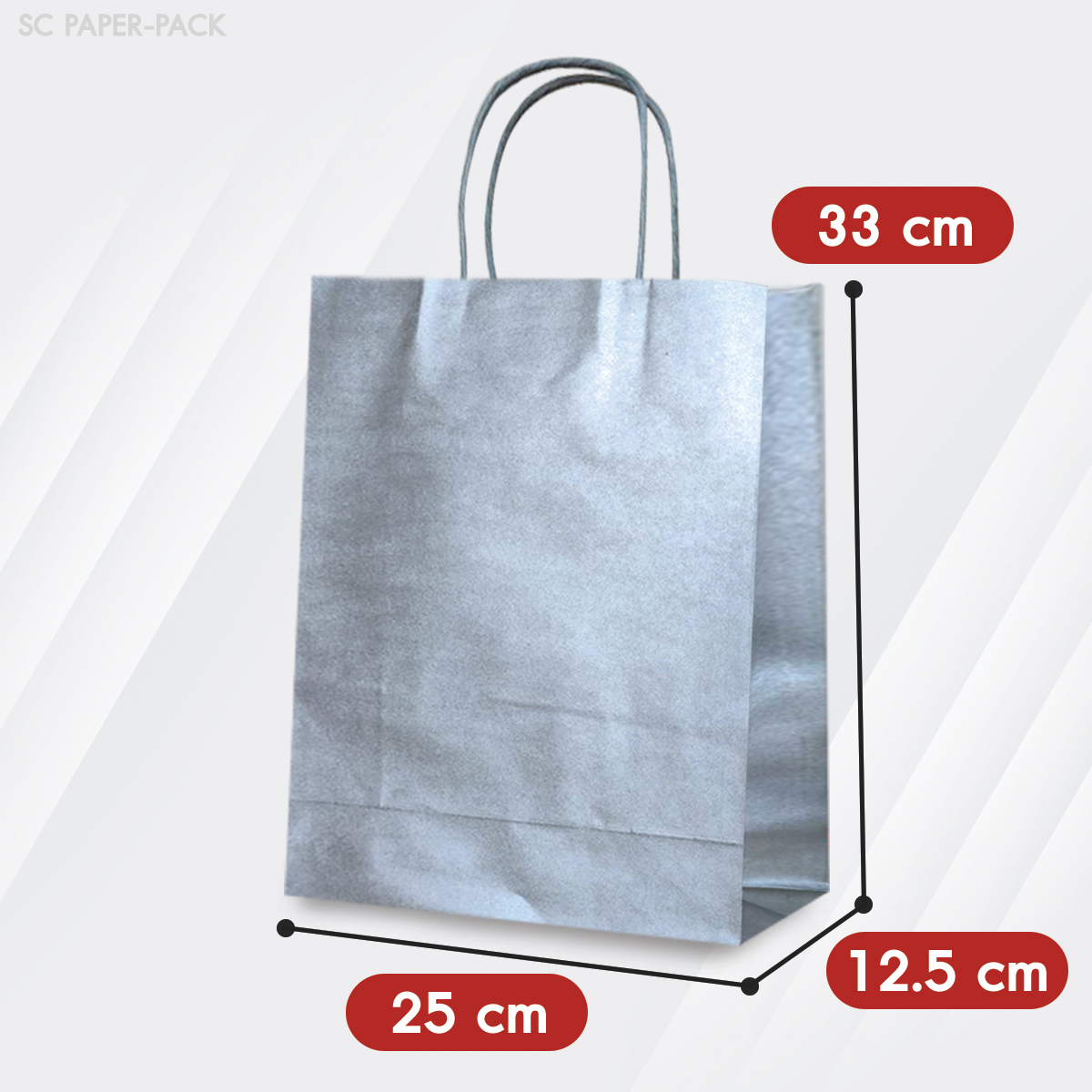 ถุงกระดาษสี ถุงกระดาษคราฟท์ (แพ็ค 12) - Image 33