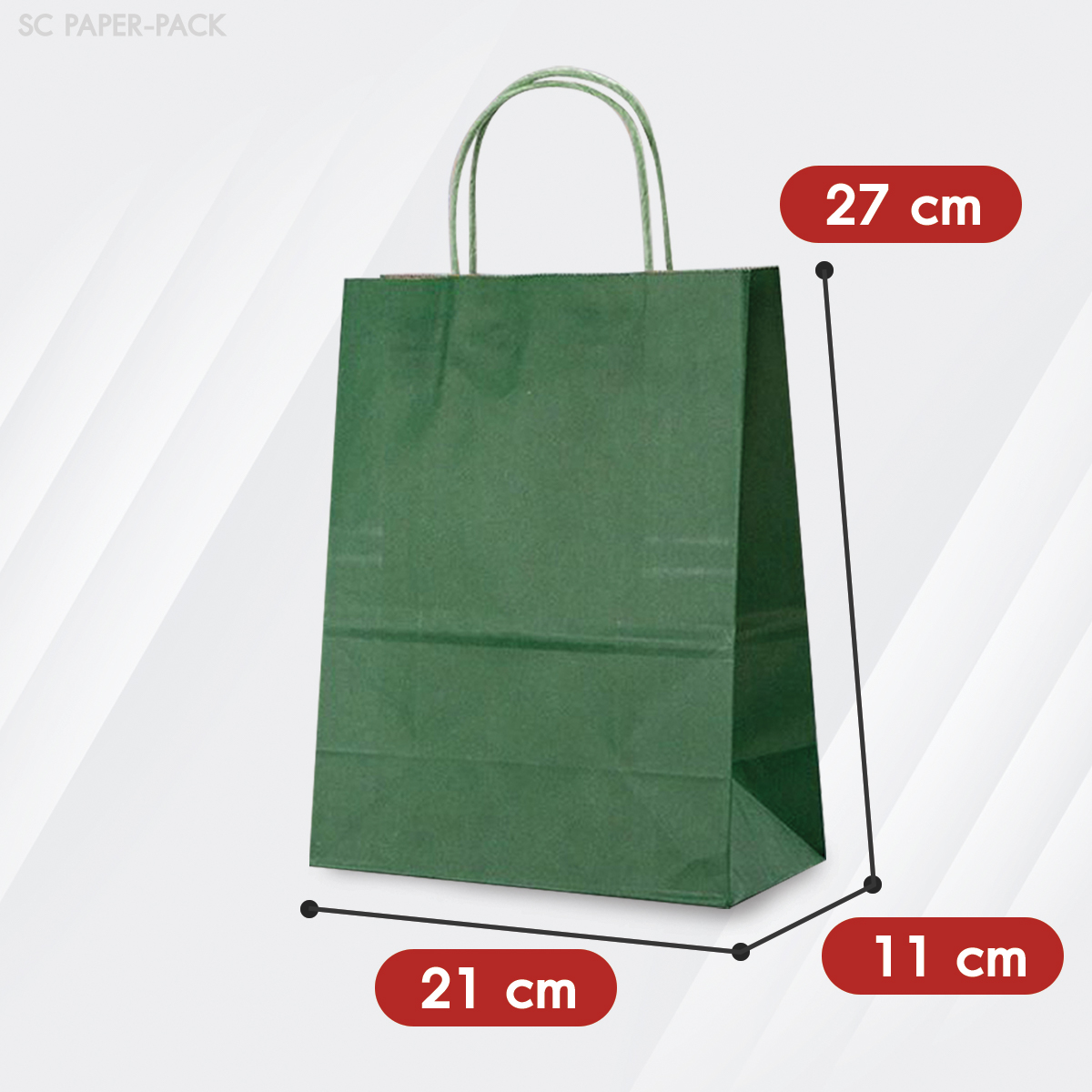 ถุงกระดาษสี ถุงกระดาษคราฟท์ (แพ็ค 12) - Image 35