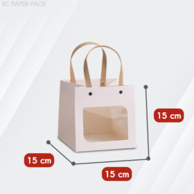 ถุงกระดาษทรงลูกบาศก์ มีหูหิ้ว มีหน้าต่าง - Image 6