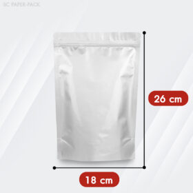 ถุงพลาสติก หน้า-หลังทึบสีเงิน ตั้งได้ ซิปล็อค (แพ็ค 50) - Image 10