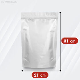ถุงพลาสติก หน้า-หลังทึบสีเงิน ตั้งได้ ซิปล็อค (แพ็ค 50) - Image 11