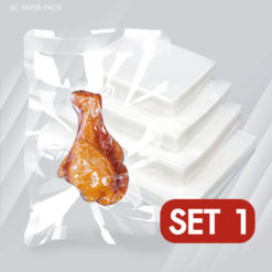 ถุงซีลสูญญากาศ แบบแผ่น เรียบ 2 ด้าน (เเพ็ค 100) SET1