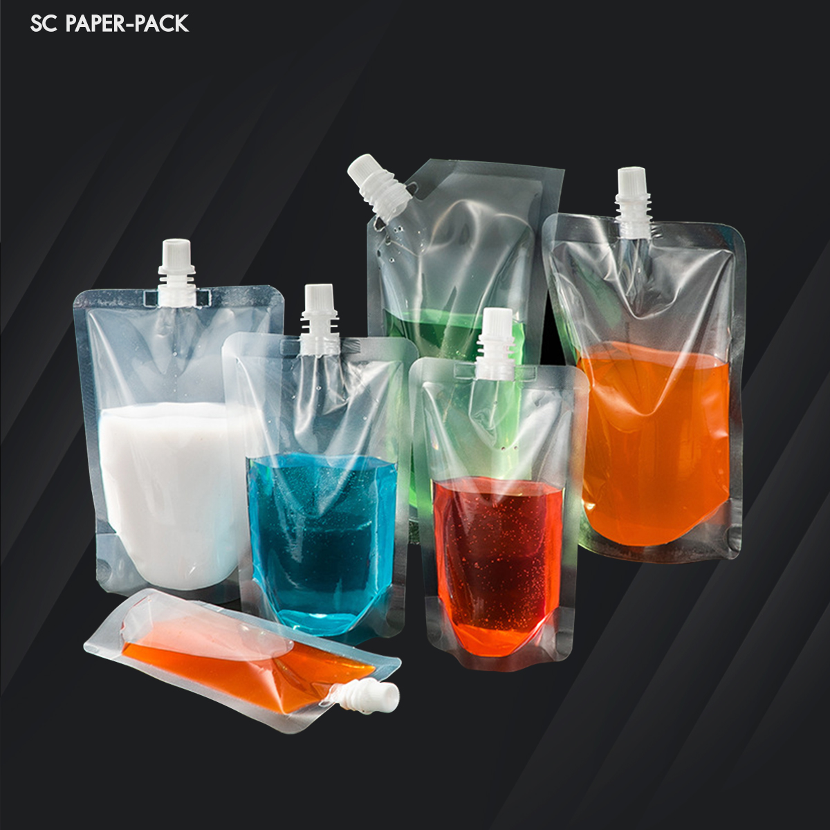 ถุงพลาสติกใส ฝาเกลียว ตั้งได้ (แพ็ค 50)