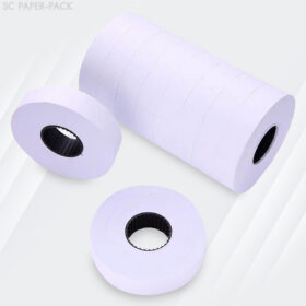 ป้ายราคาขาวล้วน 16x23mm สำหรับเครื่อง MX-6600 และ 689 (แพ็ค 10ม้วนx500ดวง)