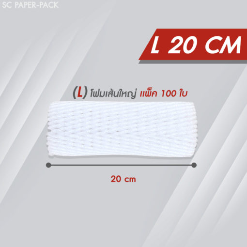 ตาข่ายโฟมห่อผลไม้ L (โฟมเส้นใหญ่) สีขาว (แพ็ค 100) - Image 5