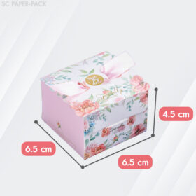 กล่องใส่ของชำร่วย+ริบบิ้น ทรงสี่เหลี่ยม (แพ็ค 10 ใบ) - Image 5