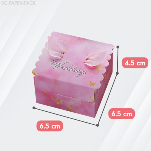 กล่องใส่ของชำร่วย+ริบบิ้น ทรงสี่เหลี่ยม (แพ็ค 10 ใบ) - Image 7