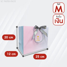 ถุงของขวัญ สีพาลเทล พร้อมริบบิ้น (เเพ็ค 1 ใบ) - Image 7