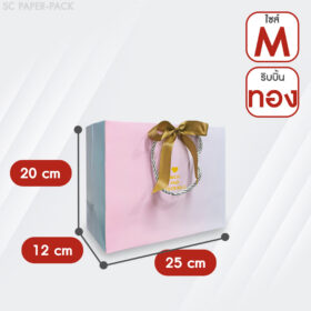 ถุงของขวัญ สีพาลเทล พร้อมริบบิ้น (เเพ็ค 1 ใบ) - Image 10