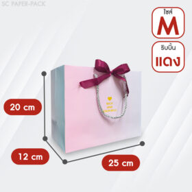 ถุงของขวัญ สีพาลเทล พร้อมริบบิ้น (เเพ็ค 1 ใบ) - Image 16