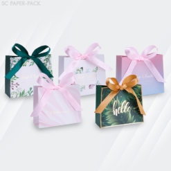 ถุงของขวัญ ผูกริบบิ้น 6x14x12 cm (แพ็ค 10)