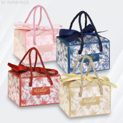 Alternative view of กล่องของขวัญ ลายดอกไม้+ริบบิ้น (แพ็ค 1 ใบ)