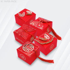 กล่องของขวัญสไตล์จีน ขนาด 6.5x6.5x4.5cm (1 ใบ)