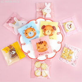 ซองพลาสติก OPP ใส มีเทปกาว พิมพ์ลาย ขนาด 14x14+3 cm. (แพ็ค 100 ใบ) - Image 5