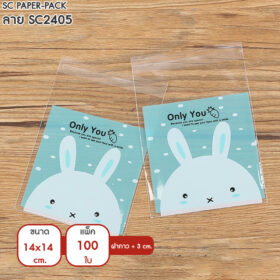 ซองพลาสติก OPP ใส มีเทปกาว พิมพ์ลาย ขนาด 14x14+3 cm. (แพ็ค 100 ใบ) - Image 8