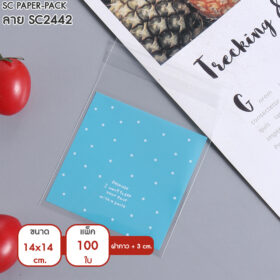 ซองพลาสติก OPP ใส มีเทปกาว พิมพ์ลาย ขนาด 14x14+3 cm. (แพ็ค 100 ใบ) - Image 20