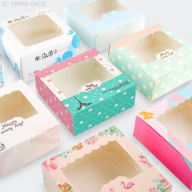 กล่องเบเกอรี่ ฝาเสียบ,ฝาเสียบมีหน้าต่าง,ฝาลิ้นชัก (แพ็ค 10)