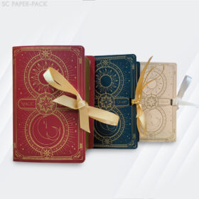 กล่องของขวัญ ของชำร่วย ทรงหนังสือ ลายเวทมนต์ ขนาด 4.5x8x12cm (แพ็ค 1ใบ)