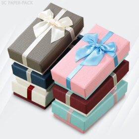 กล่องของขวัญ ฝามีโบว์คาด ขนาด 7x13x5 cm (แพ็ค 1 ใบ) - Image 3