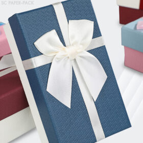 กล่องของขวัญ ฝามีโบว์คาด ขนาด 7x13x5 cm (แพ็ค 1 ใบ) - Image 5